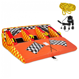 Boia Rebocável Aquática SUNNY FUN para 3 Pessoas, Vermelha