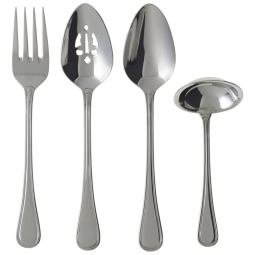 Conjunto de Talheres para Servir, Charme e Elegância para Sua Casa com 4 Peças e Material de Porcelana, Villeroy & Boch, Prata