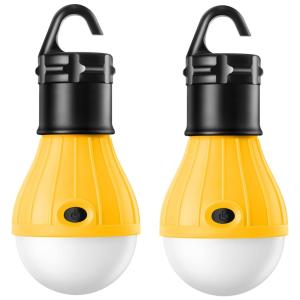 Lanterna LED a Pilhas AAA Inclusas Gancho Suspenso Caixa Robusta, E TRENDS, Amarelo