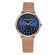 Relógio Feminino Stuhrling Sinfonia 35mm Quartzo, Dourado Rosé, Elegante e Resistente