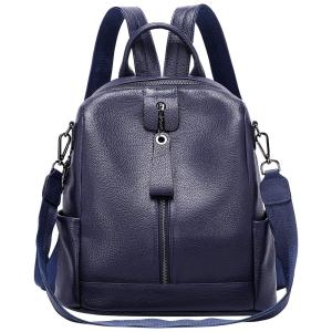 ALTOSY Mochila Feminina de Couro Conversível para Bolsa, Azul