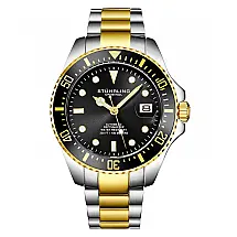 Relgio Japons Automtico Depthmaster 4048 42mm, Mostrador Preto Bicolor, Stuhrling