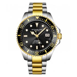 Relgio Japons Automtico Depthmaster 4048 42mm, Mostrador Preto Bicolor, Stuhrling