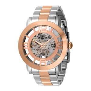 Relógio Masculino Automático Vintage, Invicta 22584, Prata e Ouro Rosa
