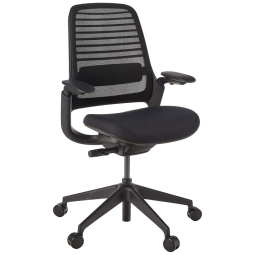 Cadeira de Escritório Ergonômica Giratória e Ajustável, STEELCASE 435A00 5T21 5F17 6205 HOARM CC, Preto