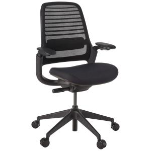 Cadeira de Escritório Ergonômica Giratória e Ajustável, STEELCASE 435A00 5T21 5F17 6205 HOARM CC, Preto