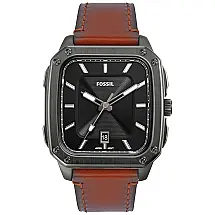Relógio Masculino Analógico de Quartzo com Pulseira de Couro, Fossil FS5934, Marrom