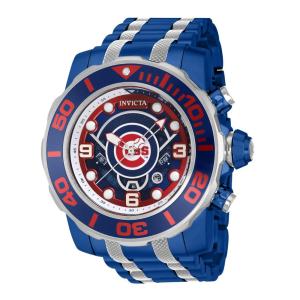 Relgio masculino MLB Chicago Cubs - 58 mm. Ao. Azul 42784