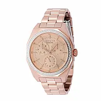 Relógio Invicta Elite Diamond de 0,41 Quilates com Diamantes, Mostrador Madrepérola 38mm, Ouro Rosa 48784