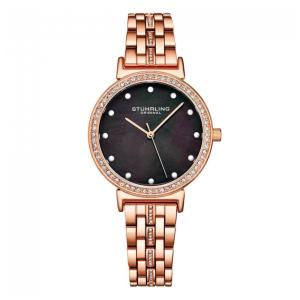 Relógio Feminino Stuhrling Sinfonia 3988 Quartzo 33mm, Ouro Rosa Clássico