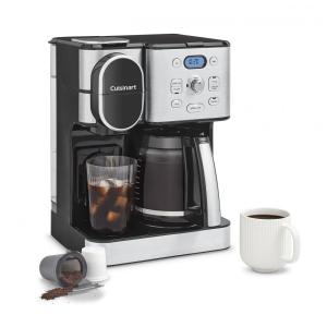 Cafeteira Programável 1 Litro em Aço Inoxidável com Painel Digital, 110V 1100W, Cuisinart SS16, Prata e Preta