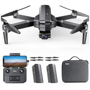 Drone com Câmera 4K Transmissão HD 3000 Metros, 2 Baterias, RUKO F11 GIM2, Cinza