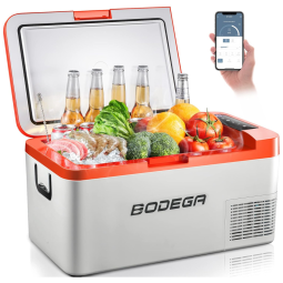 BODEGA Geladeira, Cooler Portátil Automotivo 18L, c, Controle de Temperatura, 45W, 12V, Branco