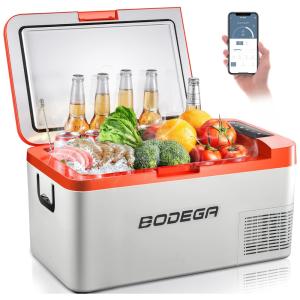 BODEGA Geladeira, Cooler Portátil Automotivo 18L, c, Controle de Temperatura, 45W, 12V, Branco