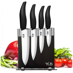 Conjunto de Facas em Cerâmica, 4 Peças, VOS Ceramic, Preto
