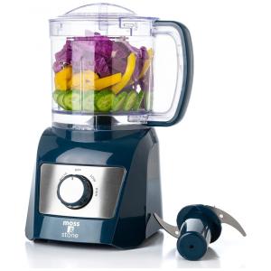 Mini Processador de Alimentos Multifuncional 720mL com 2 Velocidades, 110V 350W, Moss Stone, Azul