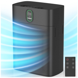 Purificador de Ar com Filtro True HEPA H13, Área até 90 m2, YIOU, Preto