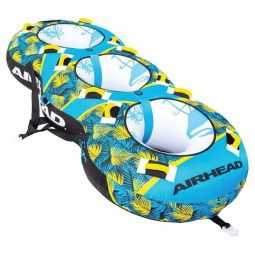 Boia Rebocável para 3 Pessoas, Perfeito para Adultos e Crianças com Sistema de Kwik-Connect e 12 Alças, Airhead, Azul