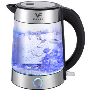 Chaleira Elétrica 1.7L, com Desligamento Automático, 1500W, 110v, FAVIA, Preto