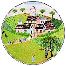 Prato de Bolo para Café da Manhã com Estilo Contemporâneo, Formato Redondo e Material de Porcelana, Villeroy Boch, Branco Colorido