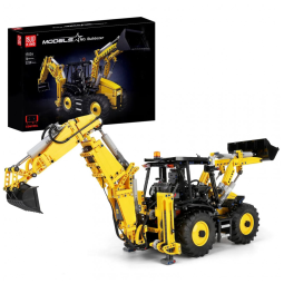 Kit de Construção Escavadeira com 2239 Peças e Controle Remoto para Crianças e Adultos, Mould King, Amarelo