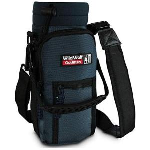 Wild Wolf Bolsa Térmica para Garrafa 1.2L com Alça para Transporte e Bolsos, Garrafa não incluída, Azul
