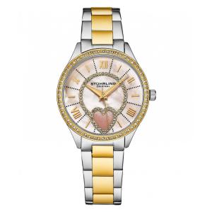 Relógio Feminino Stuhrling Taylor 4019 com Madre-pérola e Pulseira Amarela Bicolor 38 mm