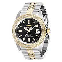 Relógio Masculino Automático Pro Diver 1.21 quilates com Diamante, Invicta 38294, Prata e Dourado