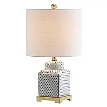 Abajur Luminária de Mesa em Cerâmica e Metal, Estilo Contemporânea com 54 cm de Altura para Quarto, Sala de Estar e Escritório, 110V 100W