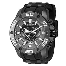 Relógio Masculino Analógico de Quartzo 50mm, Invicta DC Comics Superman 43594, Preto
