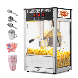 Pipoqueira Elétrica Faz até 7,2 kg de Pipoca com Panela de 226g, Colher de Aço Inoxidável, Colher de Óleo e 3 Copos de Pipoca, 110V, Bonnlo