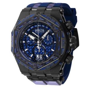 Relógio Masculino Reserve Carbon Hawk, Invicta 38894, Preto e Azul Escuro