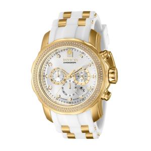 Relógio Masculino Pro Diver 0,76 quilates com Diamante, Invicta 37994, Branco e Dourado