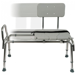 Cadeira de Banho Móvel para Idoso com Altura do Assento Ajustável, suporta até 180 kg, DMI 522 1734 1900, Cinza