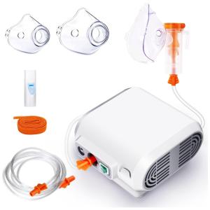 Nebulizador Portátil para Tratamento Respiratório em Adultos e Crianças com Acessórios Inclusos, 110V, Kebiyu