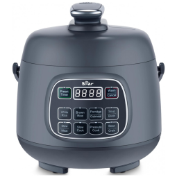 Panela de Arroz Elétrica 1,6 Litros com 10 Predefinições, 110V 500W, BAR, Preta