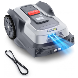 Cortador de Grama Robô Sem Fio RoboUP T1200Pro Cinza RTK+Visão IA Evitação Obstáculos Multi-Zona T1200Pro 2025 Versão com Cabo Extensão RTK