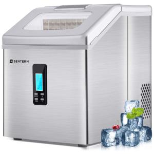 Máquina de Gelo Automática Portátil até 9 kg de Gelo em 24h, Branca, 110v, MERAX, Branco