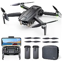 Drone Dobrável com Câmera 4K para Adultos, 52 Min de Voo e 2 Baterias, Ruko U11PRO, Preto