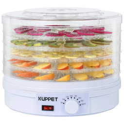 Desidratador de Alimentos com 5 Bandejas, Painel Digital de Controle, 245W, 110v, KUPPET, Branco