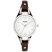 Relógio Feminino de Quartzo e Aço Inoxidável, FOSSIL ES3060, Marrom