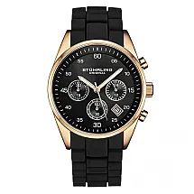 Relógio Stuhrling D57A Quartz 42mm: Resistente à água 30 metros, Cristal mineral