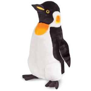 Pelúcia Pinguim 60 cm de Altura com Design Realista para Crianças Acima de 3 Anos, Melissa & Doug, Branco