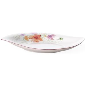 Tigela Plana com Tamanho de 33 cm, Material de Porcelana Premium e Formato Curvo, Villeroy Boch, Branca Colorida