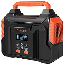 OMORC Gerador, Acumulador de energia Elétrico, Solar, portátil, c, USB, 45W, 110V, 350W, c, 2 tomadas