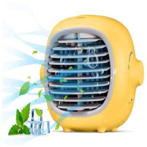 Climatizador de Ar MaxKare, Individual, USB, 3 Velocidades, Amarelo 110V