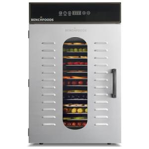 Desidratador de Alimentos Profissional com 16 Bandejas, Aço Inoxidável, 110V 800W, BENCHFOODS, Prata