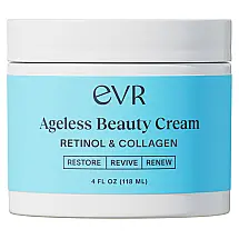 Creme Anti Idade Retinol para o Rosto e Olhos com Ácido Hialurônico e Colágeno, 118 mL, EVR BEAUTY, Azul