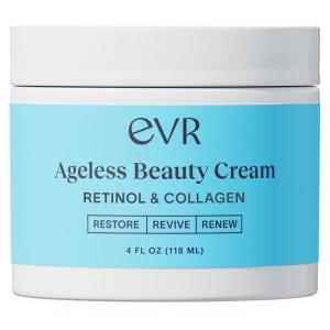 Creme Anti Idade Retinol para o Rosto e Olhos com Ácido Hialurônico e Colágeno, 118 mL, EVR BEAUTY, Azul