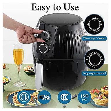 ONLY Fritadeira Elétrica AirFryer 5L